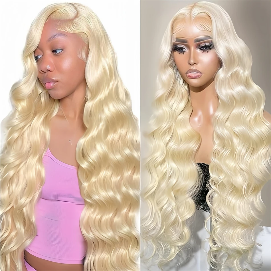 

30 Inch Blonde 613 13x6 Lace Front 200 Density Body Wave Colored Cheap Wigs 100% Human Hair Lace Frontal Wig on Clearance Sale