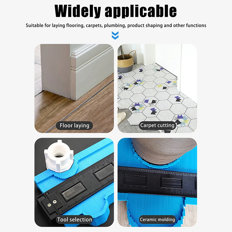Profile Contour Gauge Line Copier Ruler Cutting Template Construction Woodworking Measuring Instrument Ceramic Tiling Tiles Tool