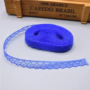 Fita de renda de 10 jardas largura de fita 14mm tecido de guarnição bordado diy para costura de vestido de casamento decoração tecido de renda africano 10 principais vendas pijama feminino colado - №9