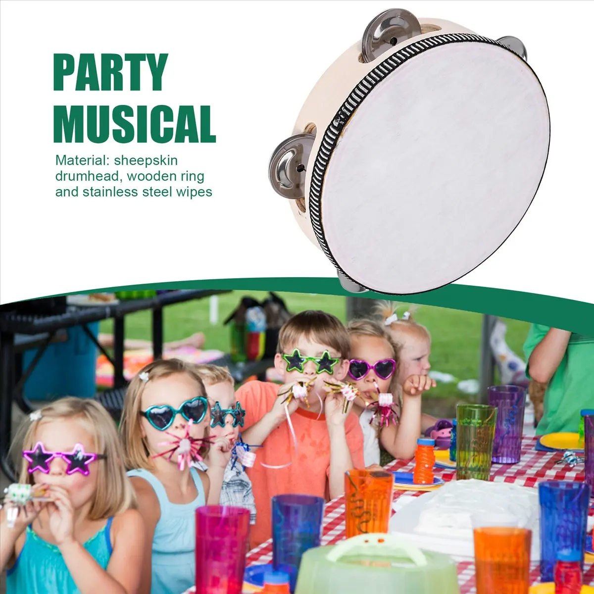 

Идеальный 6-дюймовый музыкальный бубен, круглый ударный барабан, подарок для вечеринки КТВ