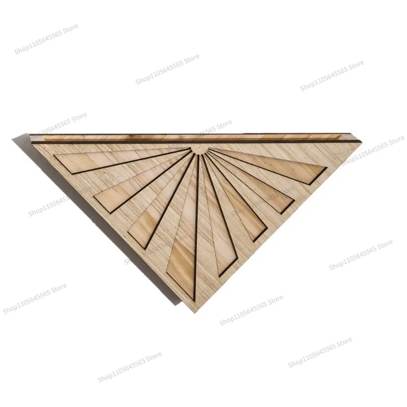 For Triangle Shape Creative Flower Arrangement Wall Pot Shelf Wooden Crafts Home Decoration