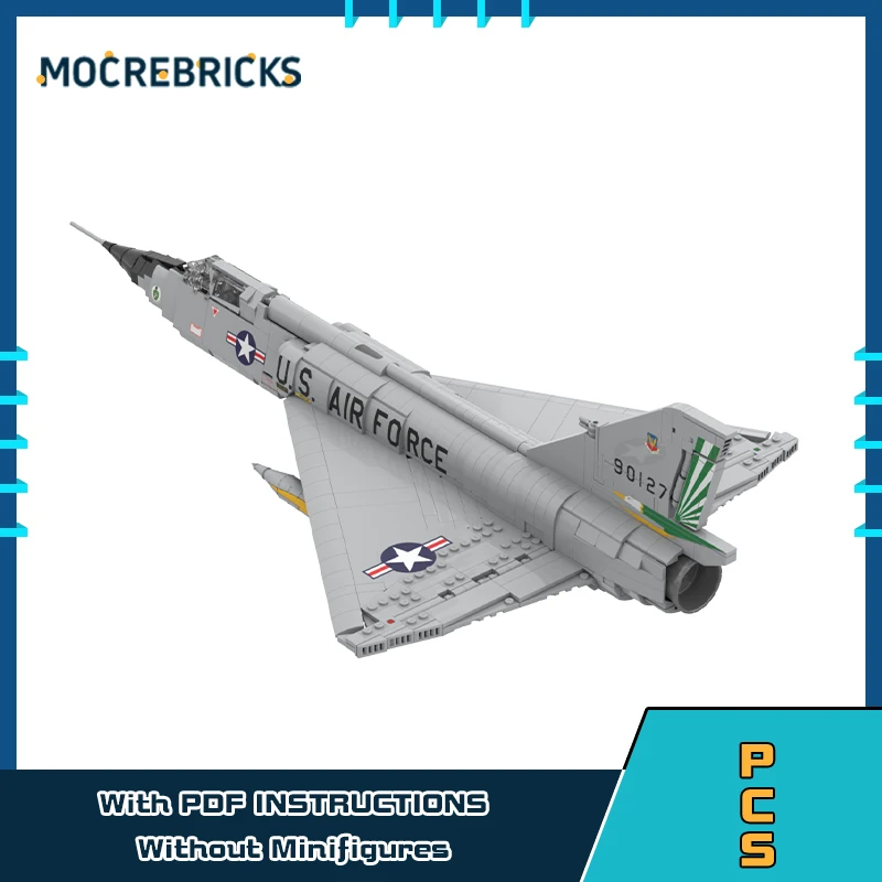 Ultimate Weapon F-106A Delta Dart Model Military Air Defense Combat Aircraft Building Blocks Classic Toy Bricks Children's Gift