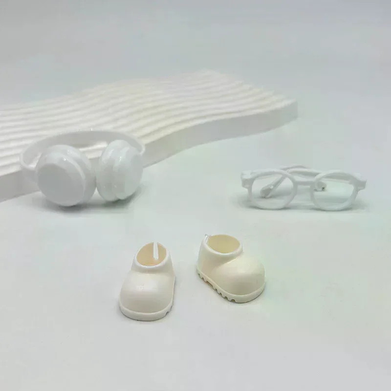 Mini Okulary Buty Słuchawki Akcesoria DIY Zabawki dla Dzieci Prezenty 3 szt./zestaw Pasują do Ubranek dla Lalek o Wysokości 15-17 cm