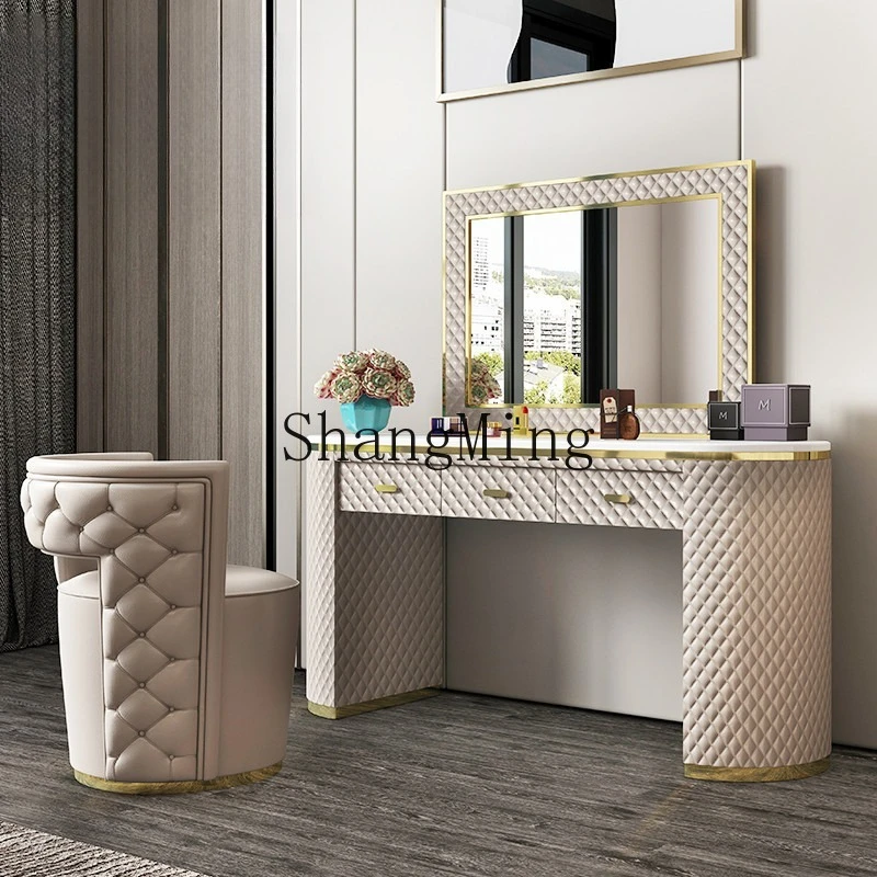 

CL bedroom entrance table new product light luxury dresser post-modern marble makeup table villa simple