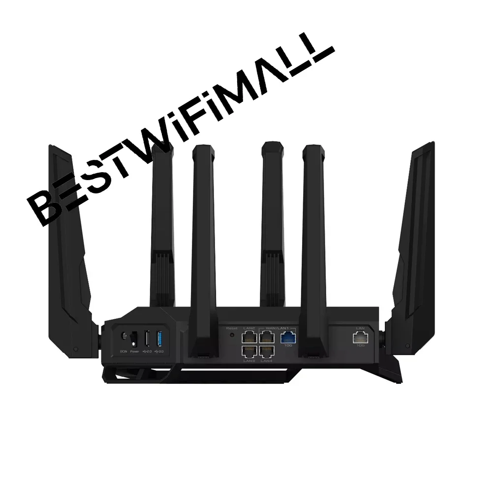 ASUS GT-BE96 BE19000 Tri-Band WiFi 7 Router Support New 320MHz Bandwidth 4096-QAM Multi-Link Operation MLO Dual 10G Ports VPN