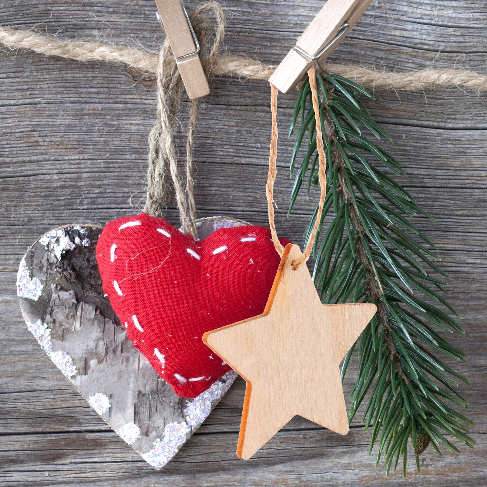 

50Sets Pentagram Wood Cutouts Unfinished Natural Wooden Slices DIY Craft Decor for Home Party Jewelry Making Graffiti Painting