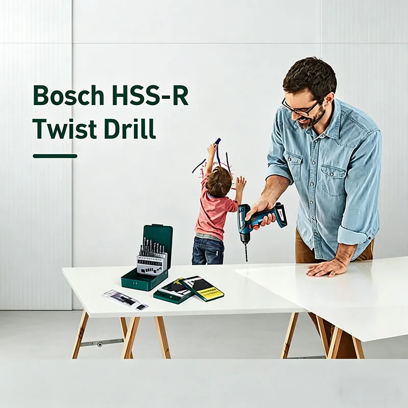 Bosch 13 Piece Fried Dough Twists Drill Diameter 1.5-6.5mm Full Specification Suitable For Metal PVC Water Pipeline Furniture