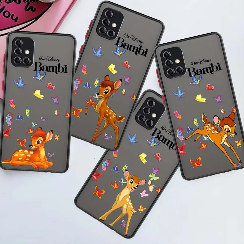 

Creative Bambi Pattern Phone Case For Samsung A56 A42 A36 A34 A33 A32 A23 A16 A04 A03 Note 20 5G Frosted Translucent