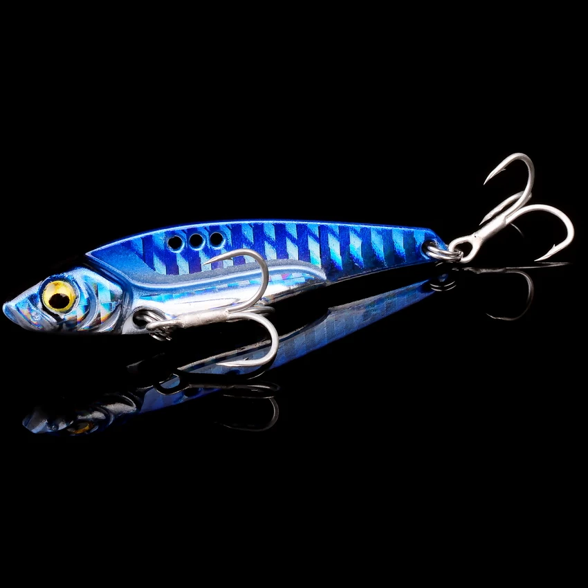 25G/18G/15G/12G/10G/7G 3D Blue Yellow Eyes Metal Vib Blade Fishing Lure Sinking Vibration Baits Artificial Vibe Bass Pike Perch