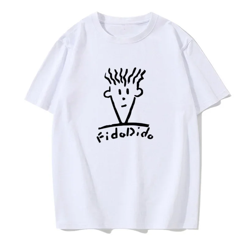 Summer Casual Short Sleeve Luxury Fashion T-Shirt Harajuku Print Streetwear Men's T-Shirt Fido Dido Popular Drink Clothing