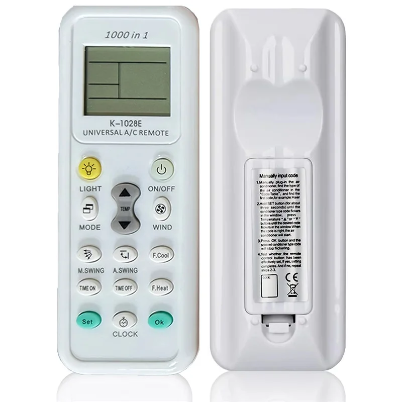 K-1028E 1000 in 1 Universal A/C Remote Control For Panasonic Sharp Fujitsu Gree Guangda Guqiao Haier Helton Hemilton Hicon Sanyo