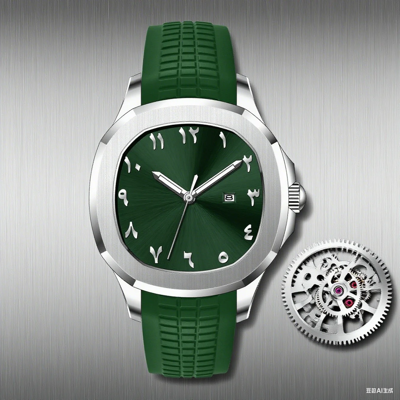 Luxury Men Sports Quartz Watch Fashion Arabic Numerals Silicone Strap Simple Casual Design Creative Gift Well-Dressed Gentlemen