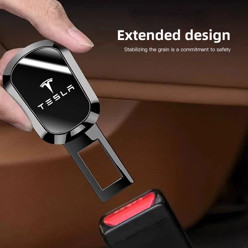 حزام مقعد السيارة تمديد سبيكة السحابة حزام الأمان مشبك موسع ل تسلا نموذج 3 نموذج S نموذج X نموذج Y Cybertruck Roadster #5