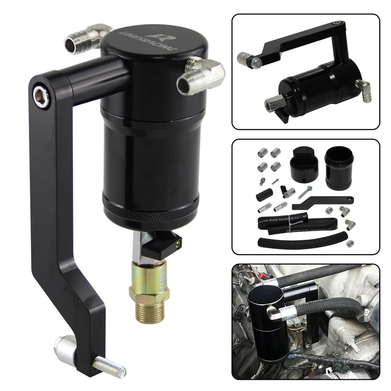 Oil Catch Can & Bracket & Fuel Hose for Dodge Ram 1500 2500 3500 5.7L 8 Speed 09-19 Charger Challenger 6.4L SRT8 09-18