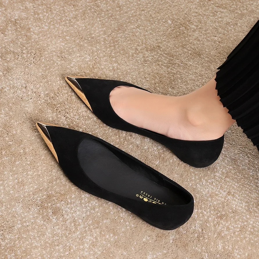 

Faionable с металлическим носком без шнуровки Single oes для женщин. Удобный низкий каблук Par oes. Легко носить. Повседневная весенне-осенняя одежда.