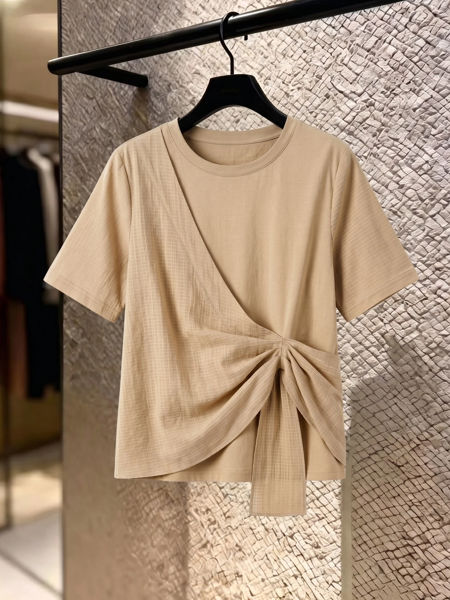 

Summer 2026 Casual Lazy Style Women's Short Sleeve T-Shirt Korean Version Loose Fit round Neck Top Versatile Age-Defying