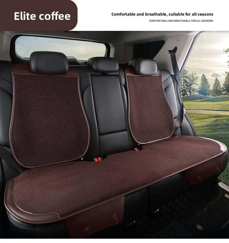 Natural Flax Universal Car Seat Cover High Quality Linen Breathable Anti-Slip SUV Sedan Cushion Car Seat Cover Protection