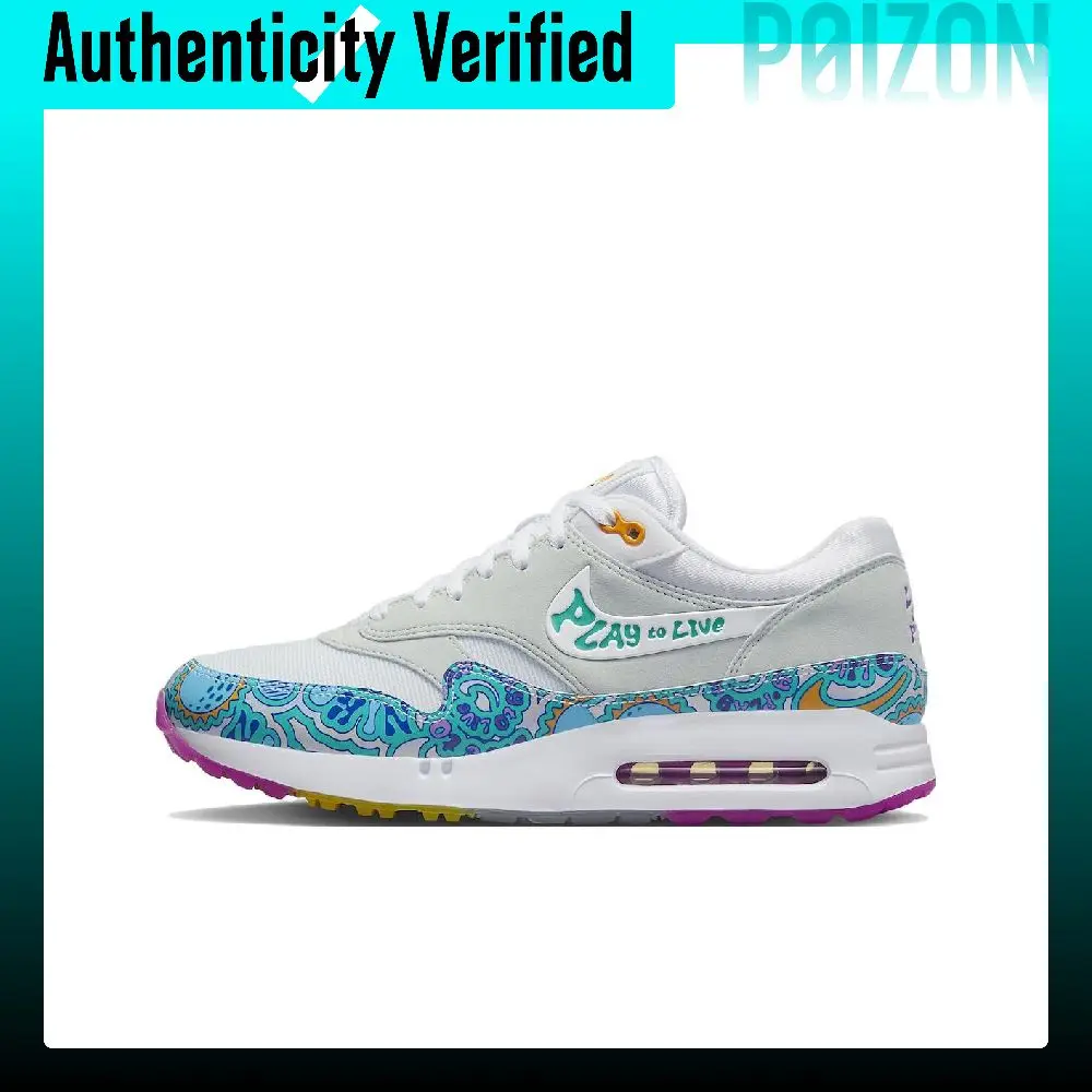Nike Air Max 1 Golf Shoes Unisex Low-top White/Blue DV1407-100