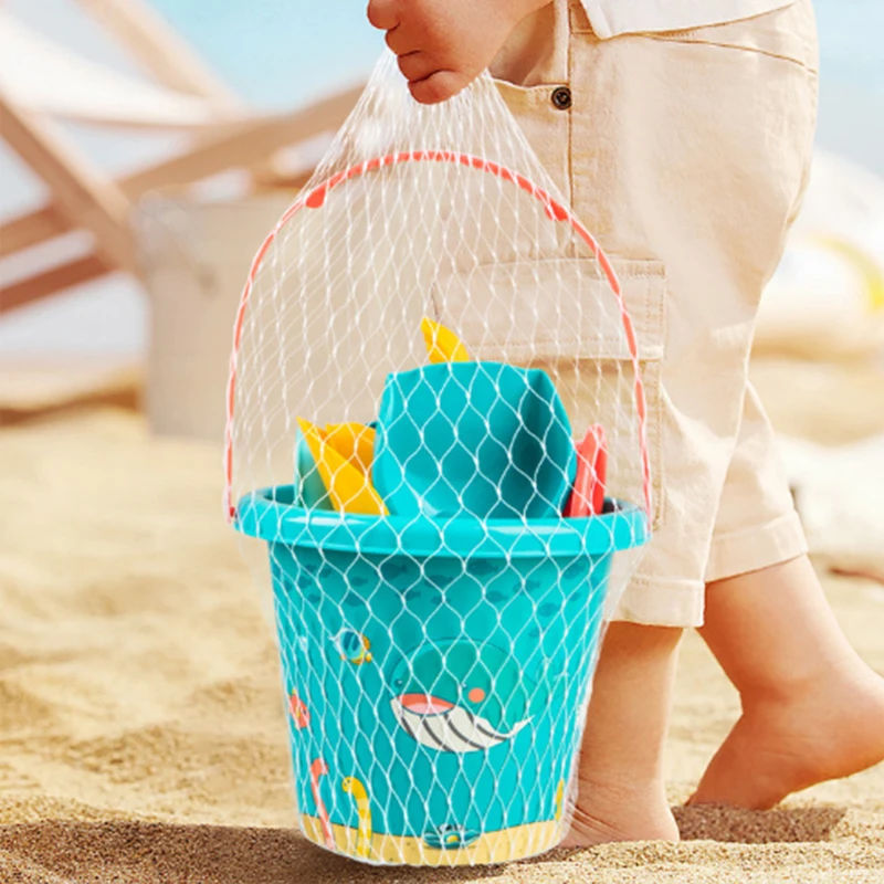 Zestaw zabawek plażowych dla dzieci, wielokomponentowy, duża łopatka do piasku, wiaderko plażowe, narzędzie do kopania piasku, losowy kolor, letnia zabawka do zabawy w wodzie.