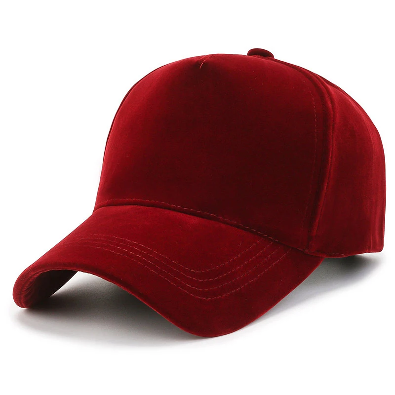 Gold Velvet Korean Women Hat Autumn Winter Outdoor Couple Caps Solid Color Sun Visor Hats Men\'s Baseball Cap Golf hat