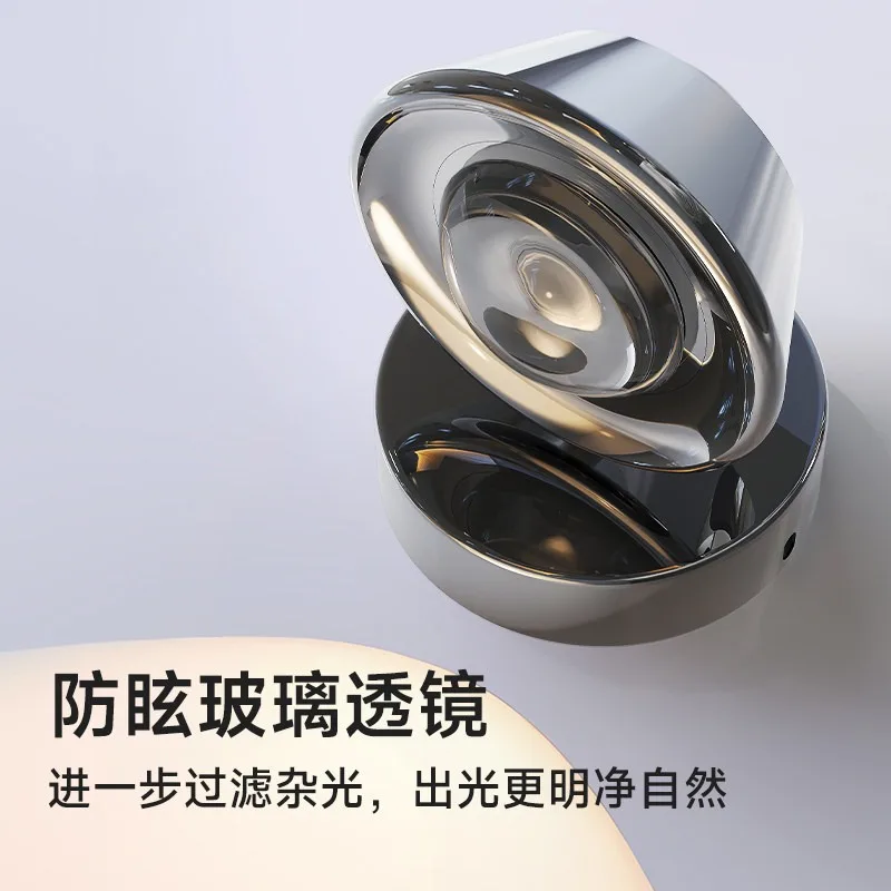 Light luxury bedroom bedside wall lamp, up and down luminous rotatable corridor walkway lamp