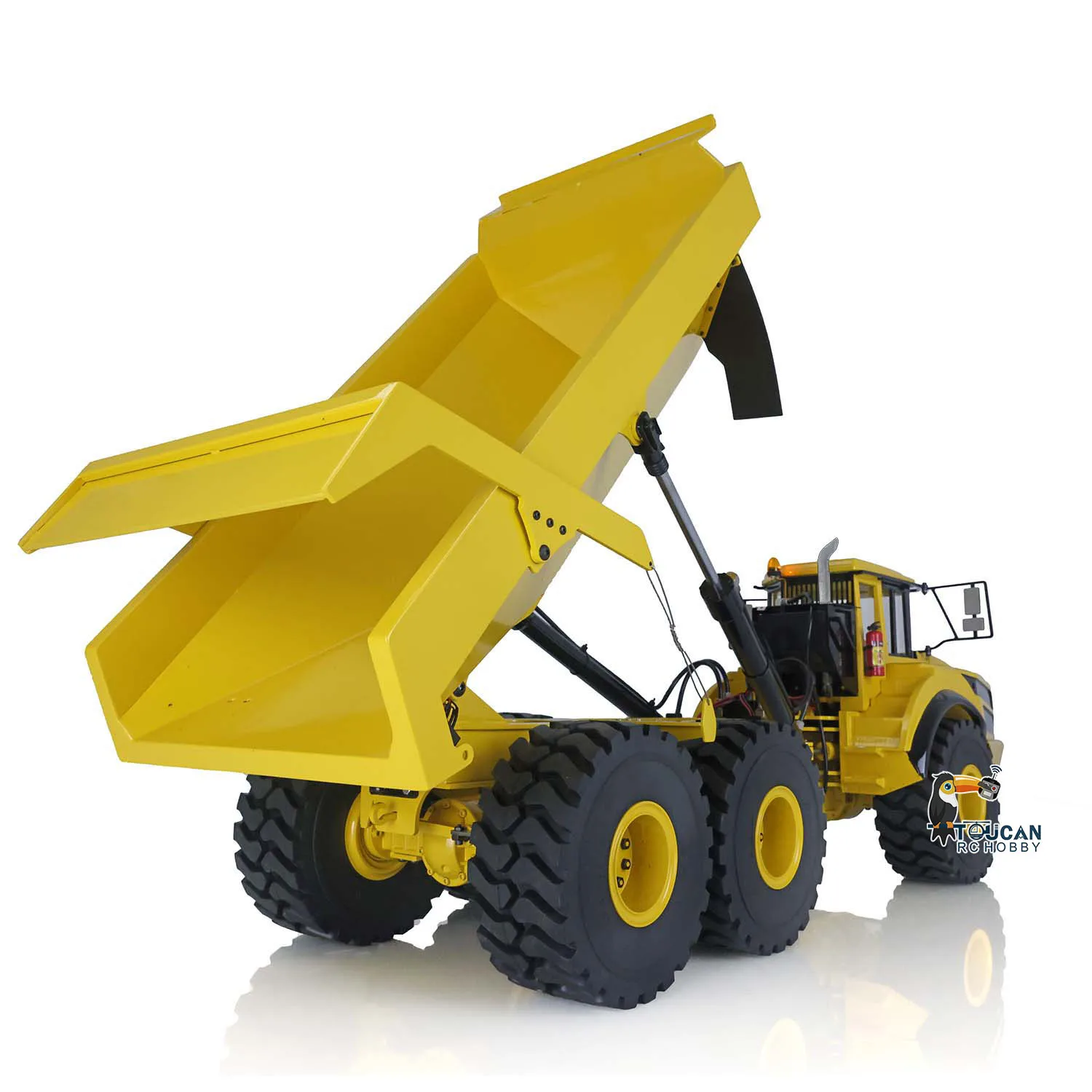 XDRC 1/14 Metallo Idraulico RC Articolato Camion A40G Dumper Auto Sistema di Radio Sistema di Luce Sonora Motore Giocattoli per Il Ragazzo Regalo