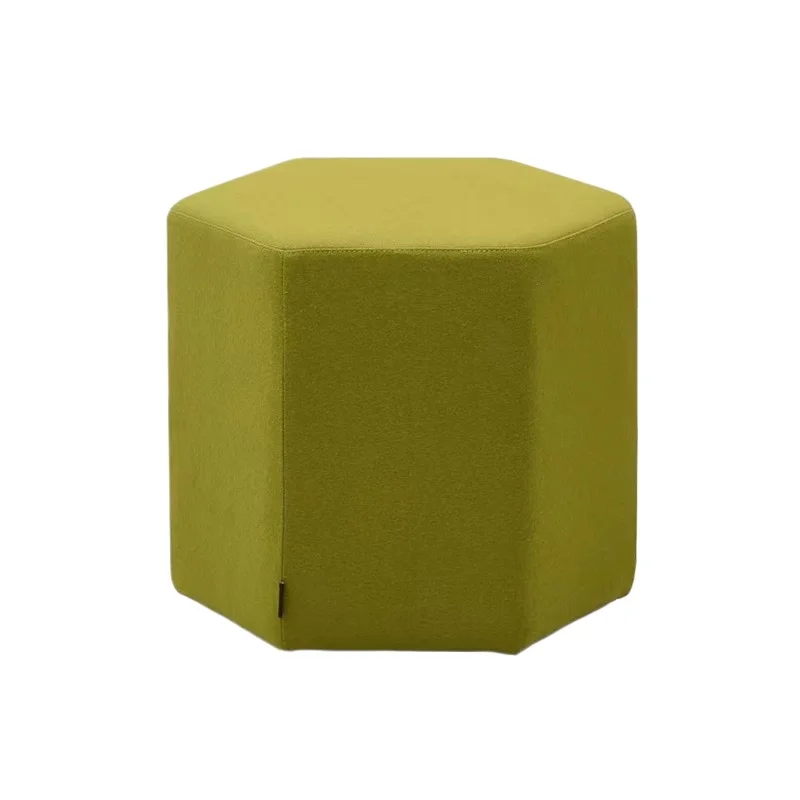 

Creative designer hexagonal fabric sofa pier stool space special-shaped combination small stool