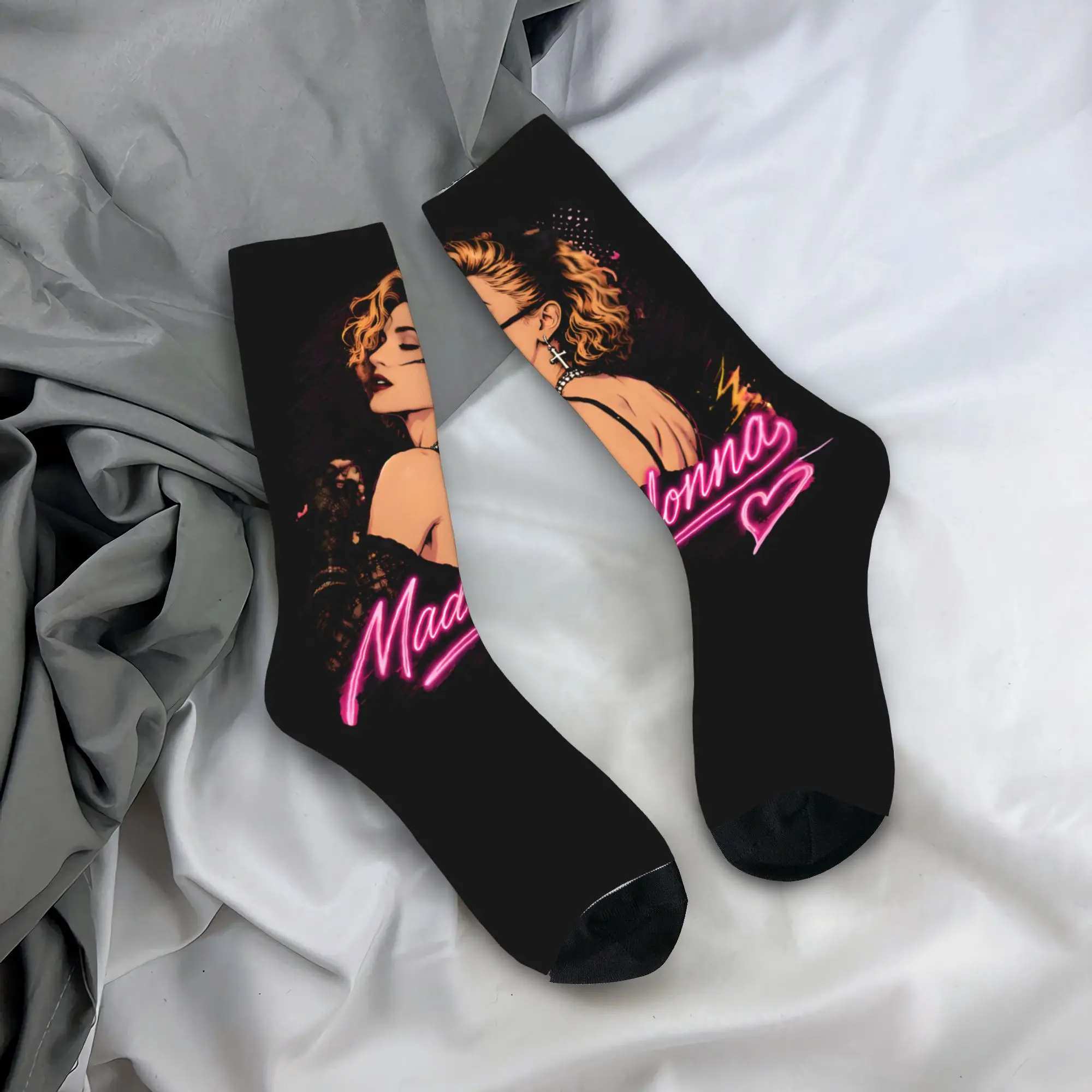 Fashion Men's Socks Casual Madonnas Pop Sock Polyester  Skateboard Women Socks Spring Summer Autumn Winter