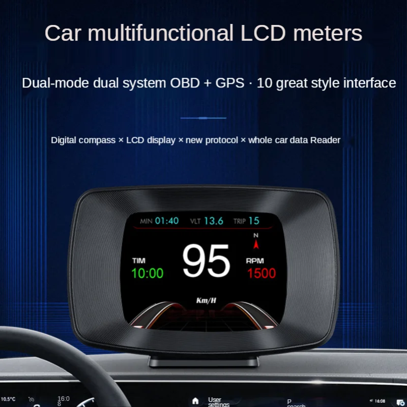 

Проекционный дисплей Hud obd, Автомобильный многофункциональный ЖК-прибор P13, Автомобильный дисплей