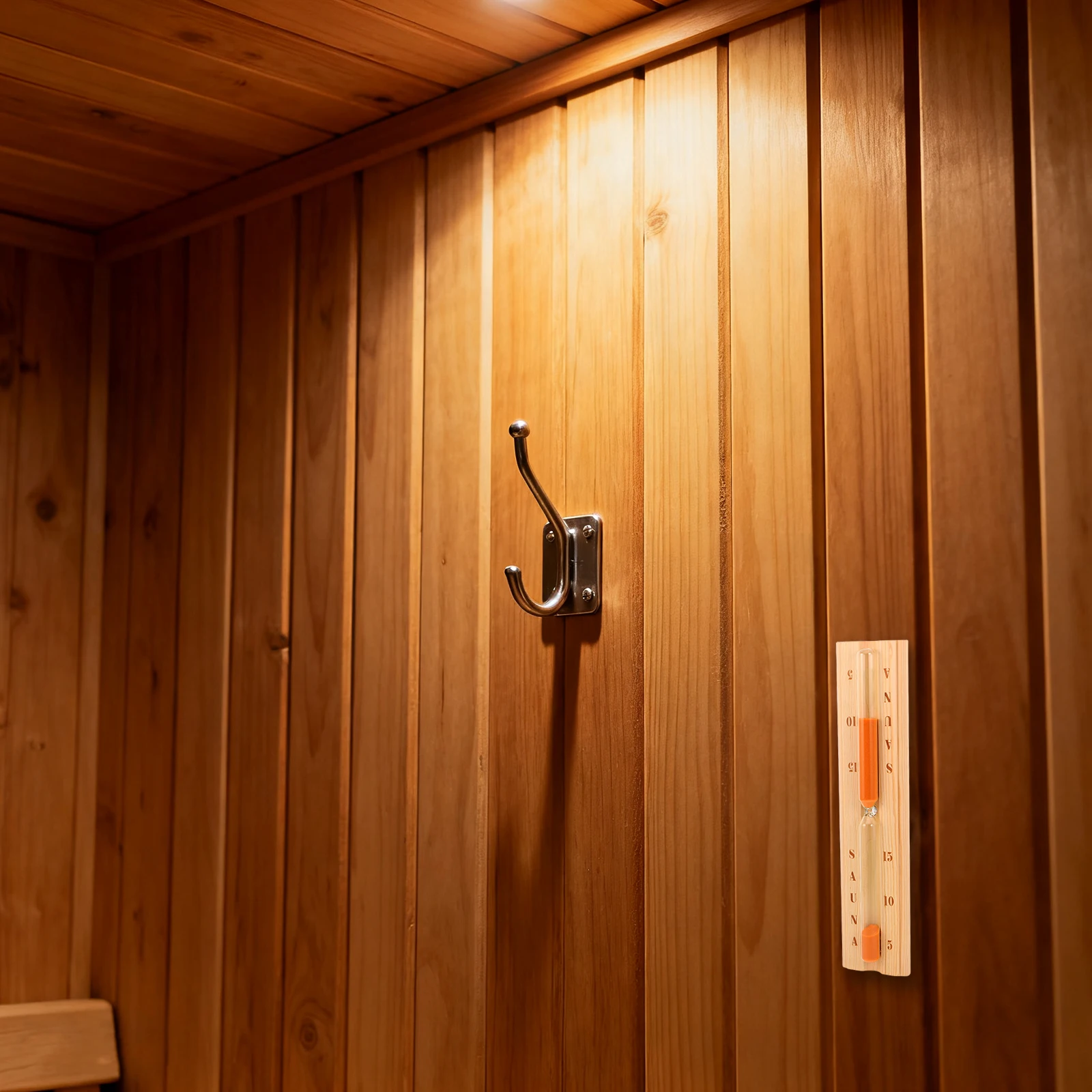 

Wall Mounted Wooden Sauna Hourglass 15 Minute Timer Rotating Sand Clock for Sauna Rooms Hourglass with Sands Wooden Sand Timer