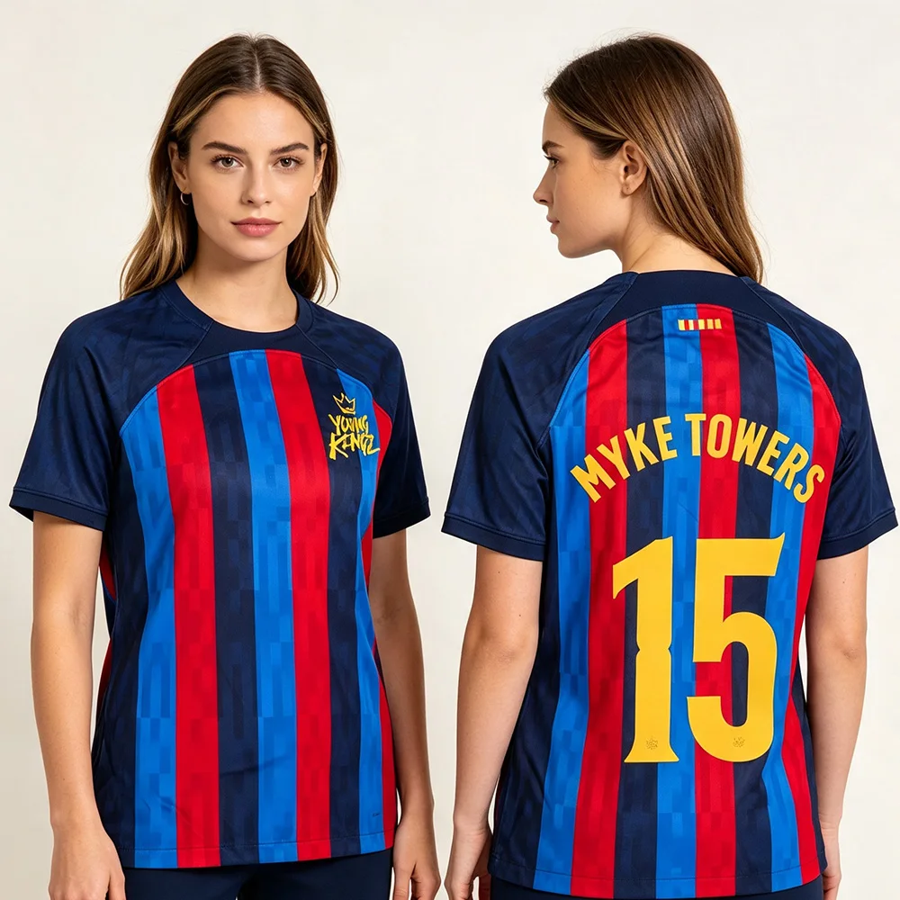 Myke Towers #15 Soocer Jersey  Football Special Edition Soccer Shirt Casual Outdoor Training Tee Breathable Comfort Unisex Tees