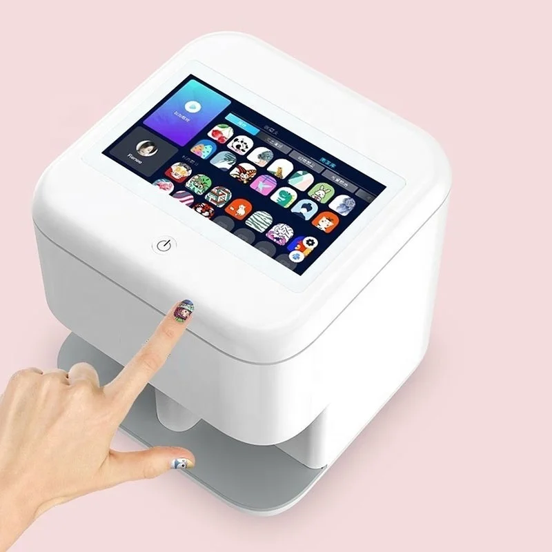 ANJOU DIY Nail Art Printing Machine Intelligent Manicure Robot 3D Nail Printer Machine