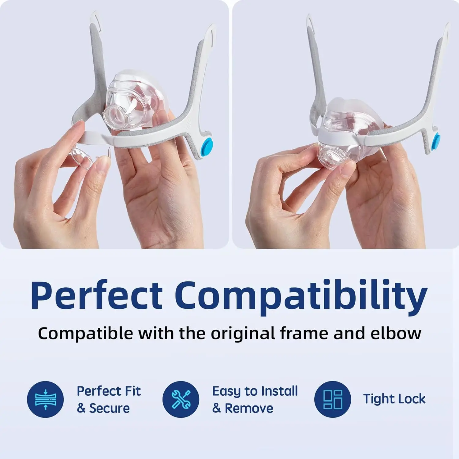 N20 Nasal Cushion - ResMed AirFit N20 Cushion - Nasal CPAP Mask Cushion Replacement-Soft Silicone - CPAP Accessories - view 3
