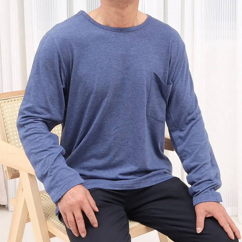 Convenient Bedridden Elderly Care Clothing Washable Skin-Friendly Buttoned Patient Gown Comfortable Wear Easy To Wear