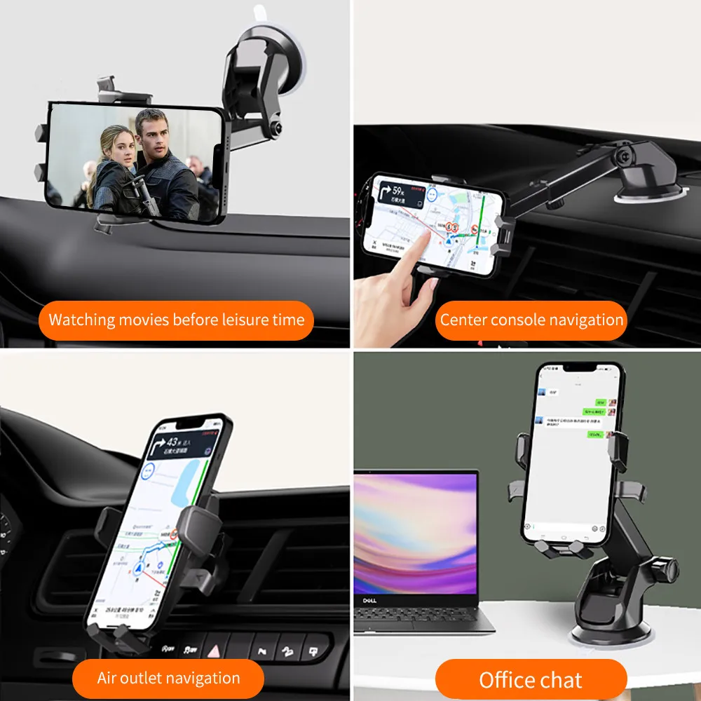 Sucker Car Phone Holder 360 Mount in Car Stand Support Mobile Cell Cellphone Smartphone For iPhone Huawei Xiaomi