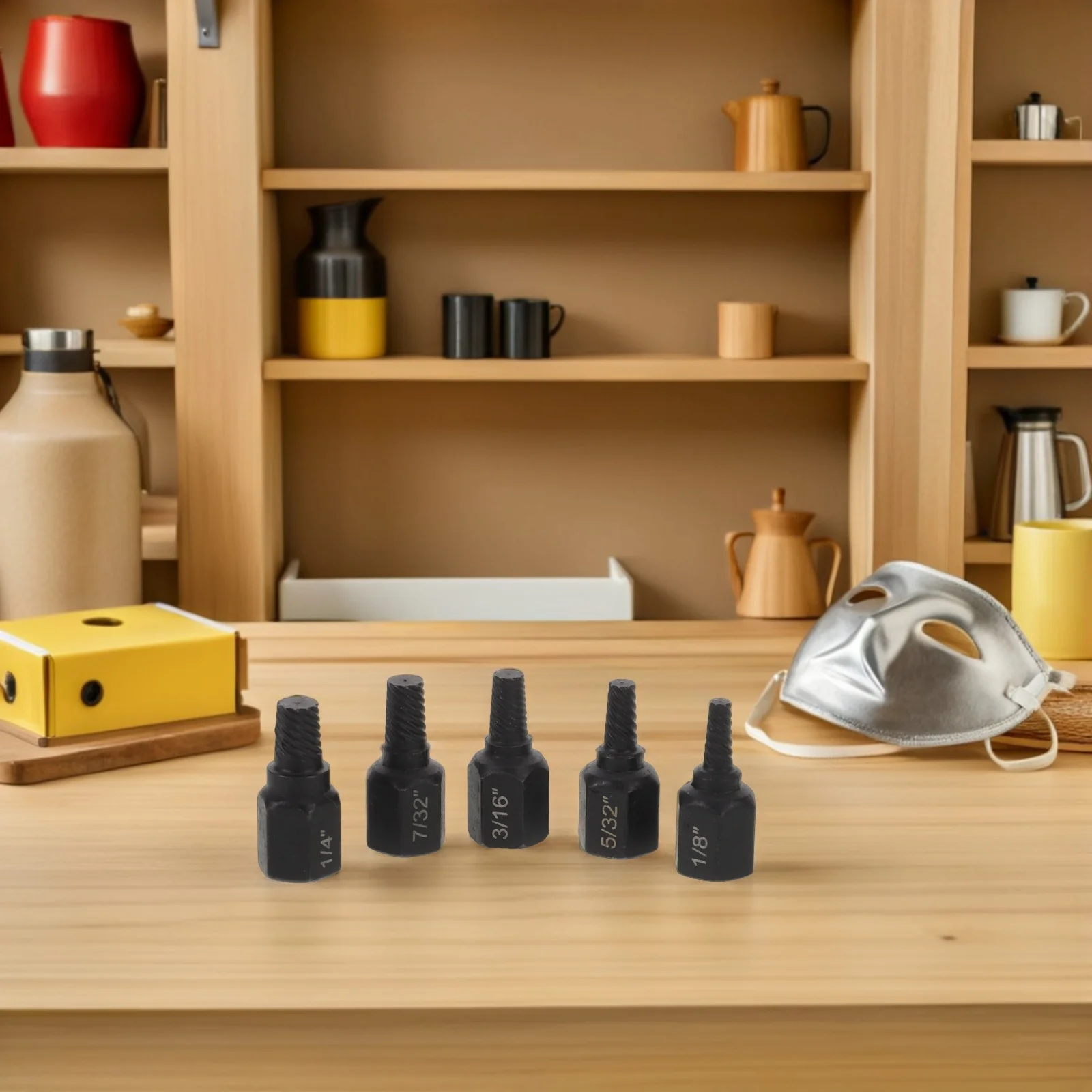 

5Pcs Multi Spline Extractor Tool Set Broken Bolt Screw Remover Precision Removal for Industrial Household Repairs