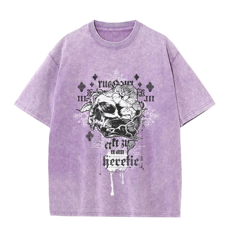 

Skull Y2k Clothes Unisex Streetwear NEW Casual Women's T-shirts Oversized T-shirt Plus Size Women's Clothing Short Sleeve Tee