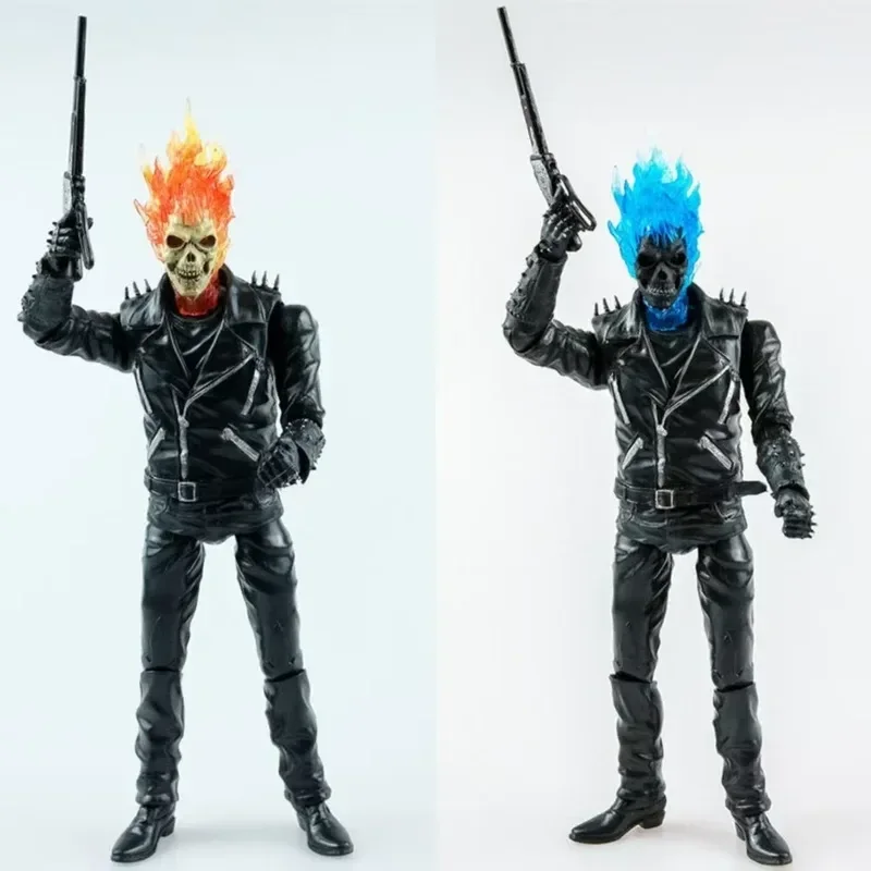 Ghost Rider Johnny Blaze Double Head Action Figure Soul Chariot Collectible Model Toy Ornament For Fans Festival Gifts view 3