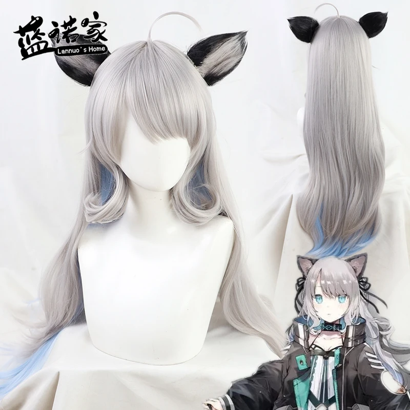 

Anime Arknights Mint Cos Cosplay Wig Halloween Carnival Party Props Synthetic Hair Heat Resistant Fiber + Wig Cap