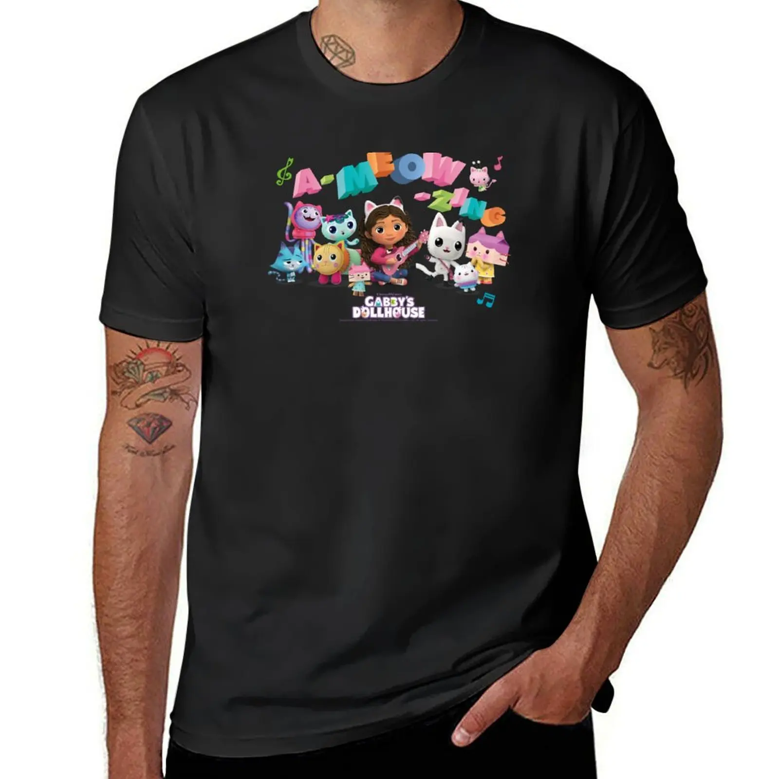 Gabby's Dollhouse A-Meow-Zing Group Shot T-Shirt aesthetic clothes plus size tops men graphic t shirts