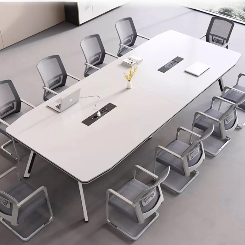 Interior luxury Conference table Modern simple negotiation Long table Training table Small office mesa para oficina reuniones