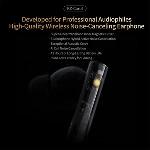 KZ Carol Tws Bluetooth 5.3 Headset mit 6 Mikrofonen mit aktiver Rauschunterdrückung echte drahtlose wasserdichte HiFi intra-aurikulär 10 Hauptverkaufstelefon KZ Reparatur - №5