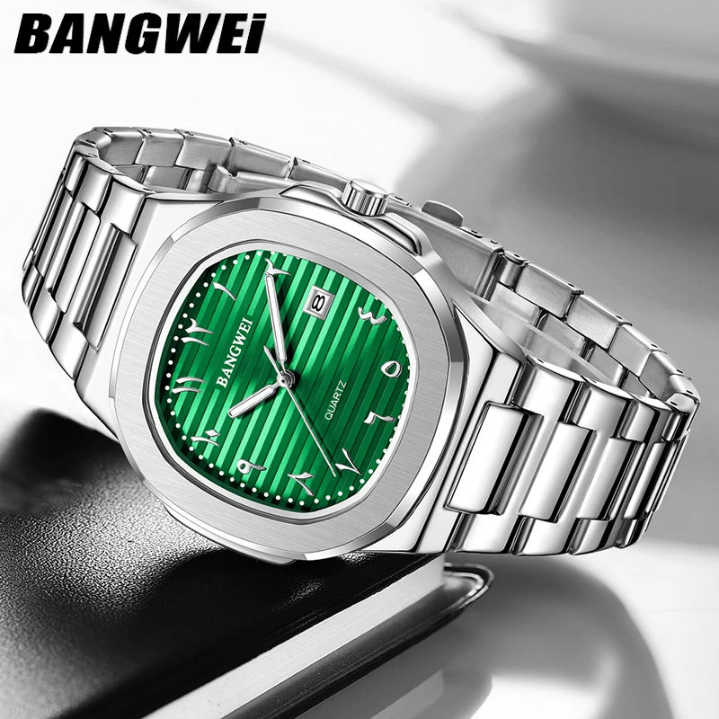 

BANGWEI 2025 новые роскошные часы мужские LIGE модные деловые кварцевые наручные часы водонепроницаемые светящиеся мужские часы с датой Reloj Hombre