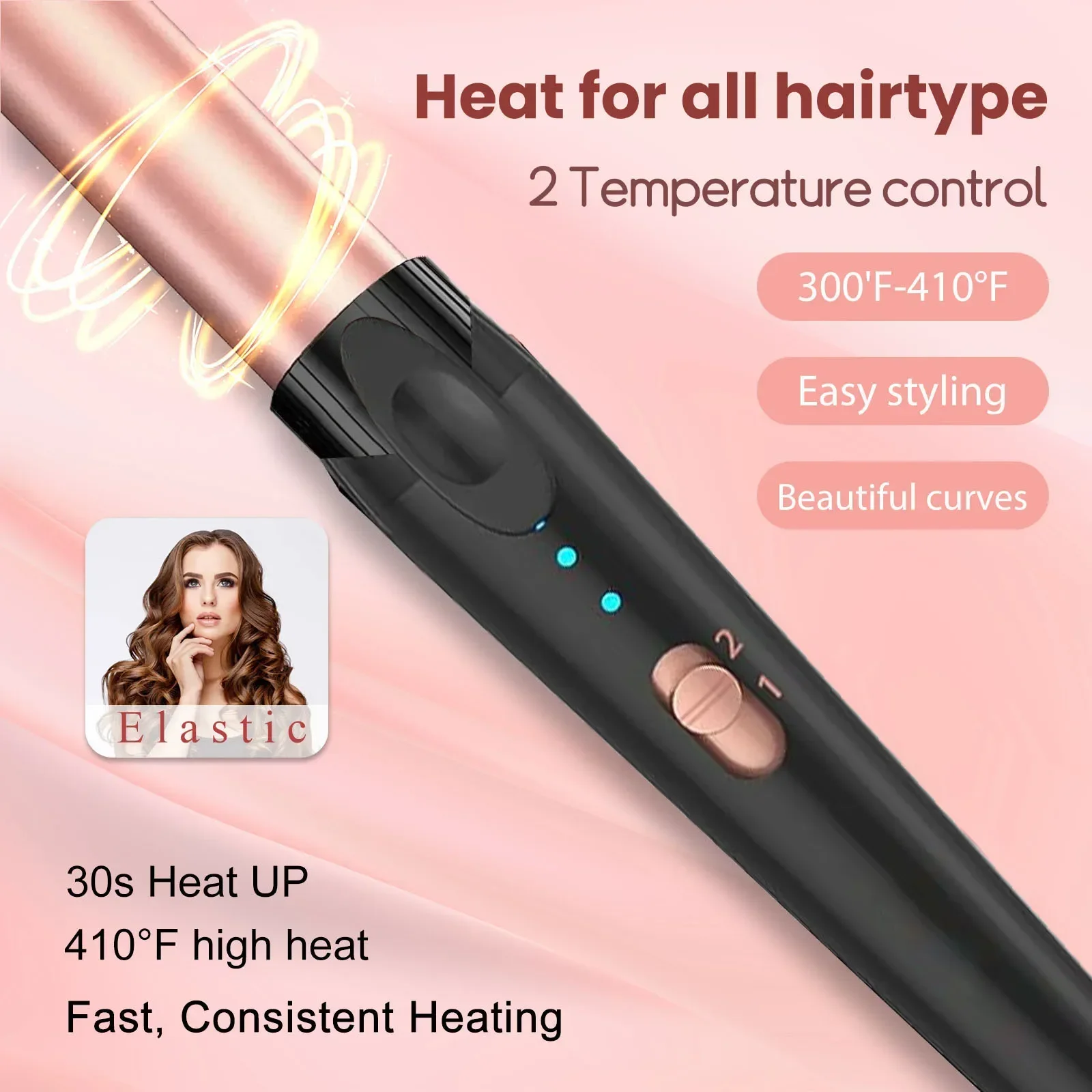 5 in 1 Curling Iron 3 Barrel Hair Crimper Hair Waver Curling Iron with Fast Heating Up Crimper Wand Curler for All Hair Types