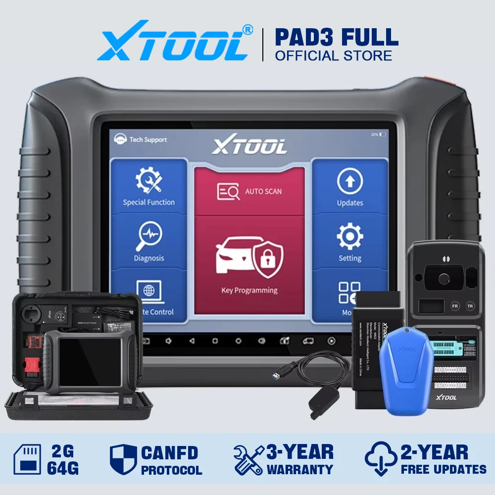 XTOOL X100 PAD3 Full Sets IMMO Key Programmer KC501 KC100 SK1 KS01 M822 Key Fob Programming Tools All Key Lost Diagnostic Tools