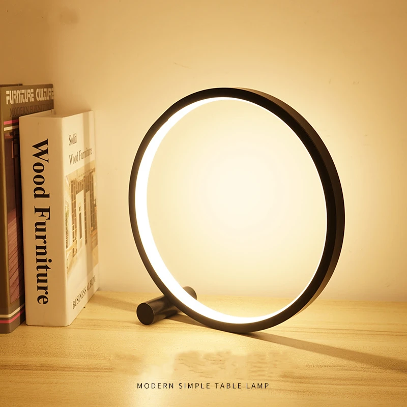 

Touch Sensitive LED Round Table Lamp Soft Light Eye Protection Creative USB Decorate Table Lamp Living Room Lamp Reading Lamp