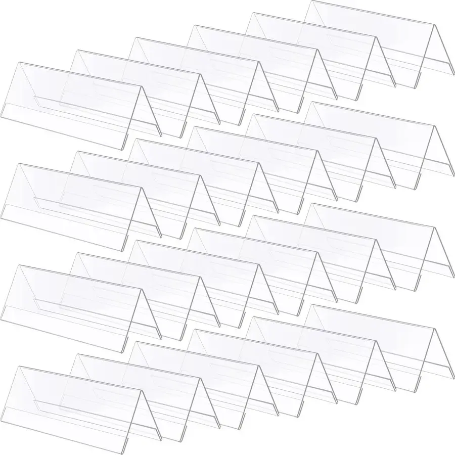 

Pack Clear Plastic Name Plates for Desk 8.5 x 3 Acrylic Wall Name Plate Holder Desk Sign Frame for Table Display Blank Nameplat