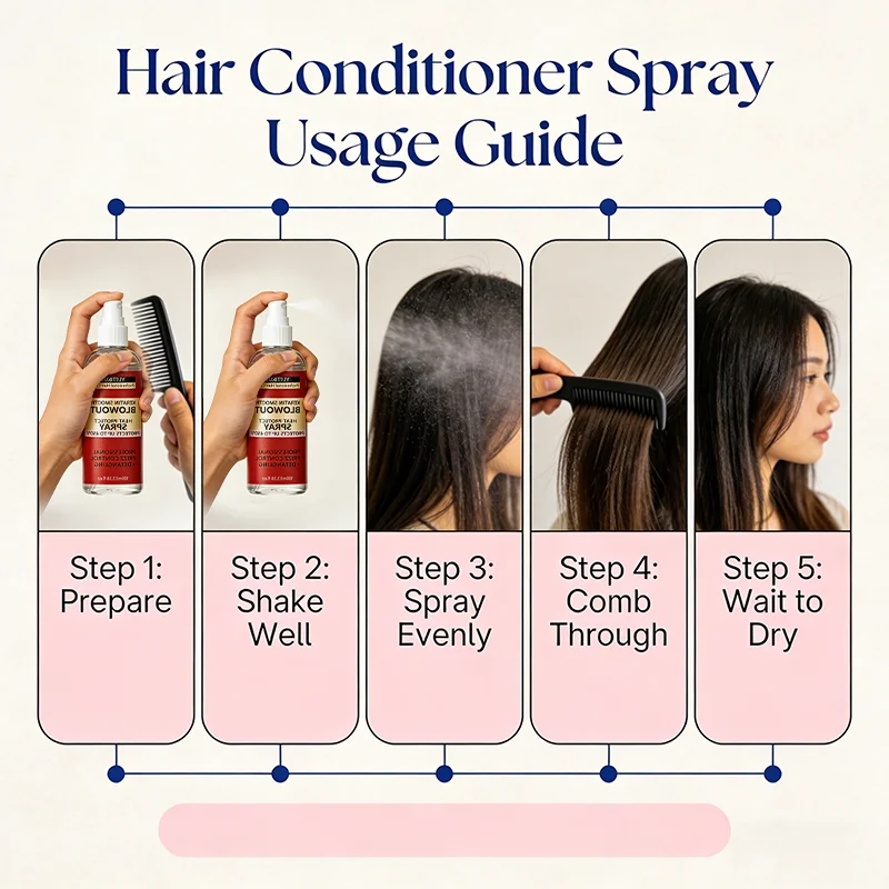 YUITIKUE Professional Keratin Heat Protect Spray - 450°F Protection, Frizz Control & Detangling, Leave Hair Silky Smooth