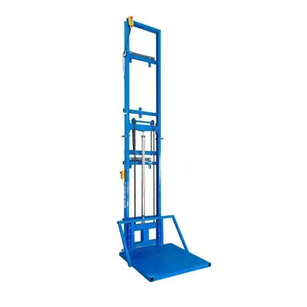 Hydraulic lift simple freight elevator small electric guide rail cargo factory hoist