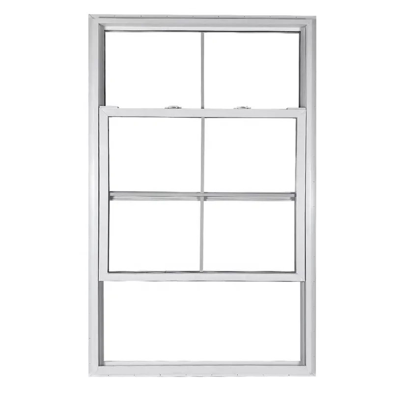 American Black and White Vinyl Double Hung Window 28x67 Casement Top Anodized Single Aluminum Sash